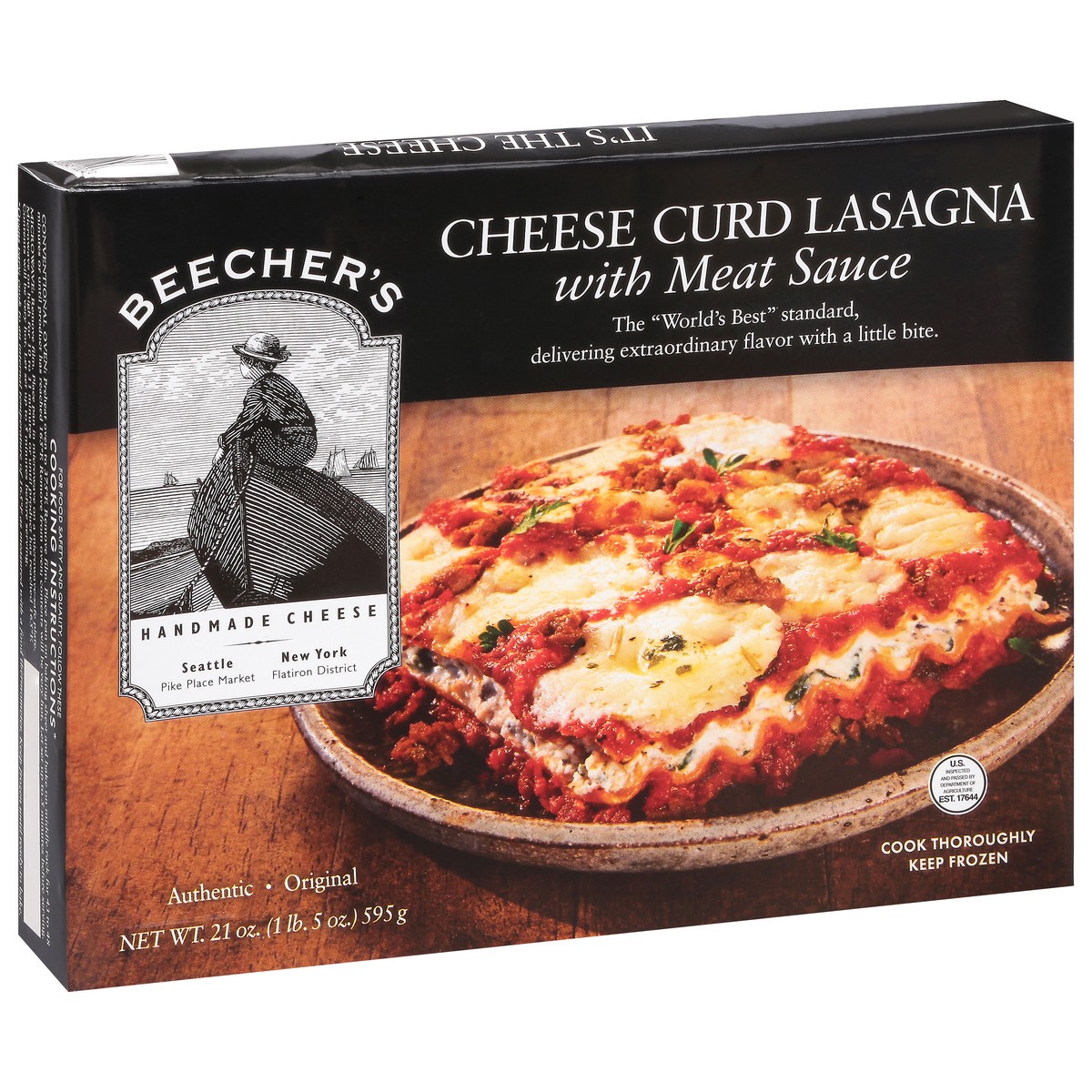 slide 7 of 13, Beecher's Original Cheese Curd Lasagna with Meat Sauce 21 oz, 21 oz