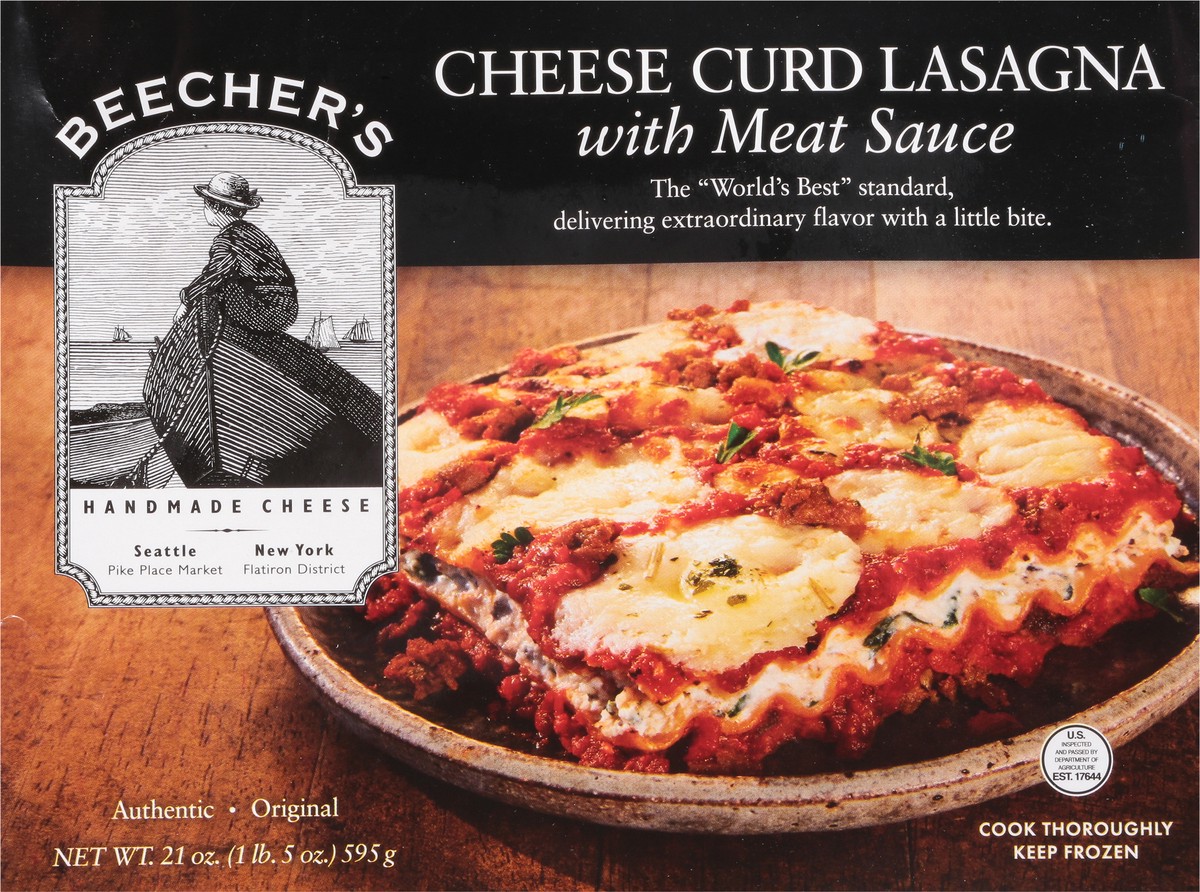slide 5 of 13, Beecher's Original Cheese Curd Lasagna with Meat Sauce 21 oz, 21 oz
