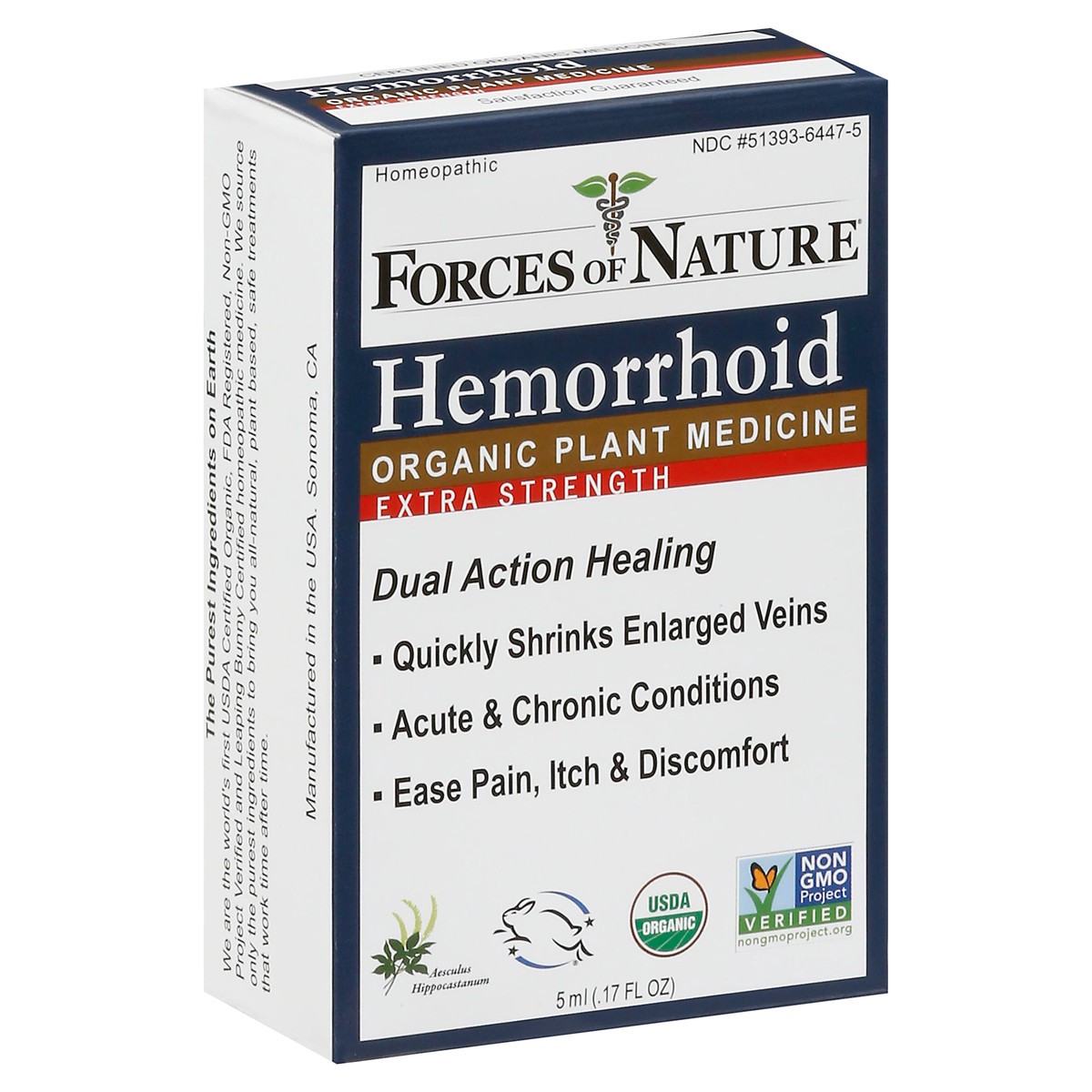 slide 12 of 13, Forces of Nature Organic Plant Medicine Extra Strength Hemorrhoid 0.17 fl oz, 5 ml