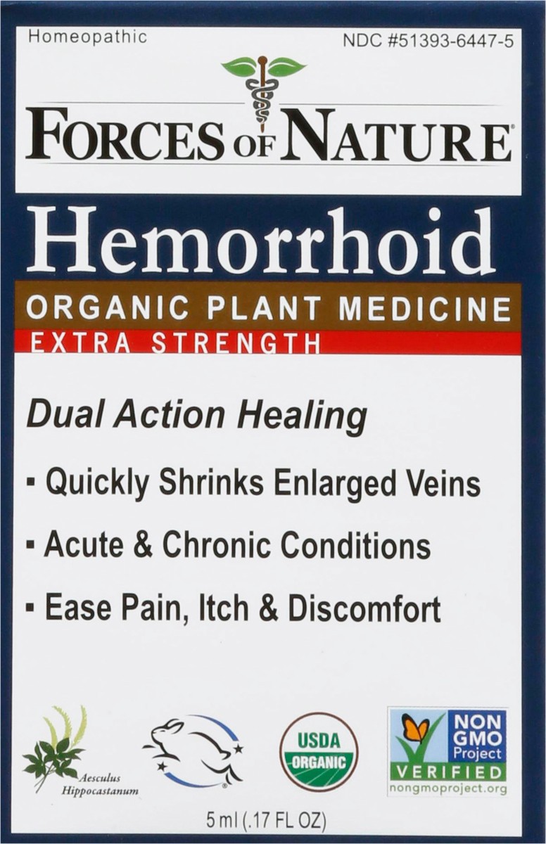 slide 7 of 13, Forces of Nature Organic Plant Medicine Extra Strength Hemorrhoid 0.17 fl oz, 5 ml