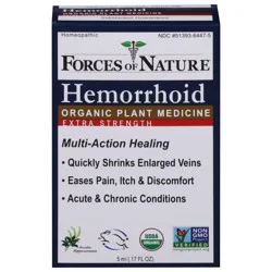 Forces of Nature Organic Plant Medicine Extra Strength Hemorrhoid 0.17 fl oz