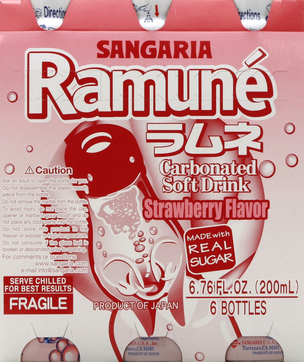 slide 2 of 4, Sangaria Ramune Sangaria Soft Drink 6 Ea, 40.56 fl oz