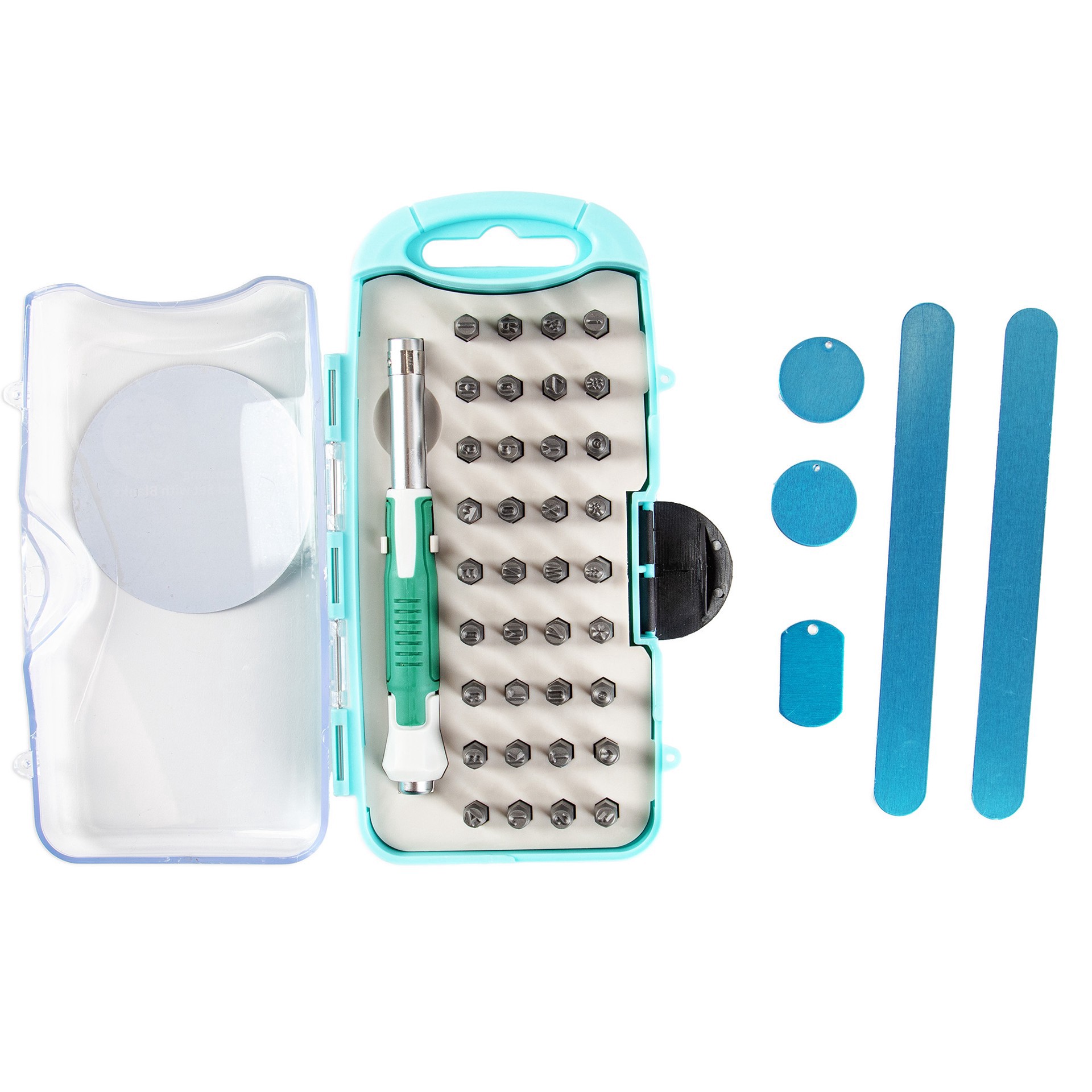 slide 6 of 10, Cousindiy Stamp & Go Tools Stamping Tool Set With Blanks, 1 ct