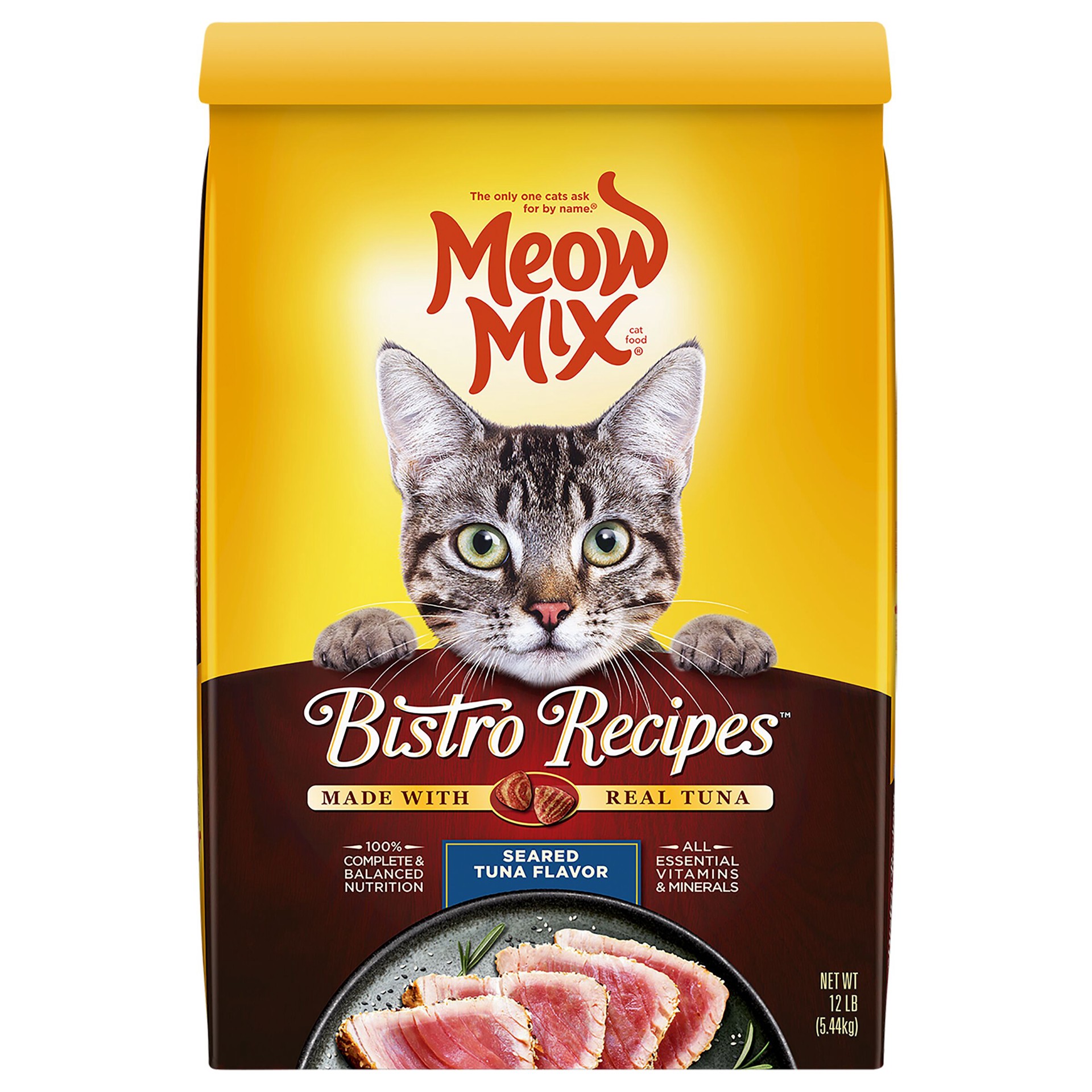 slide 1 of 5, Meow Mix Cat Food 12 lb, 12 lb