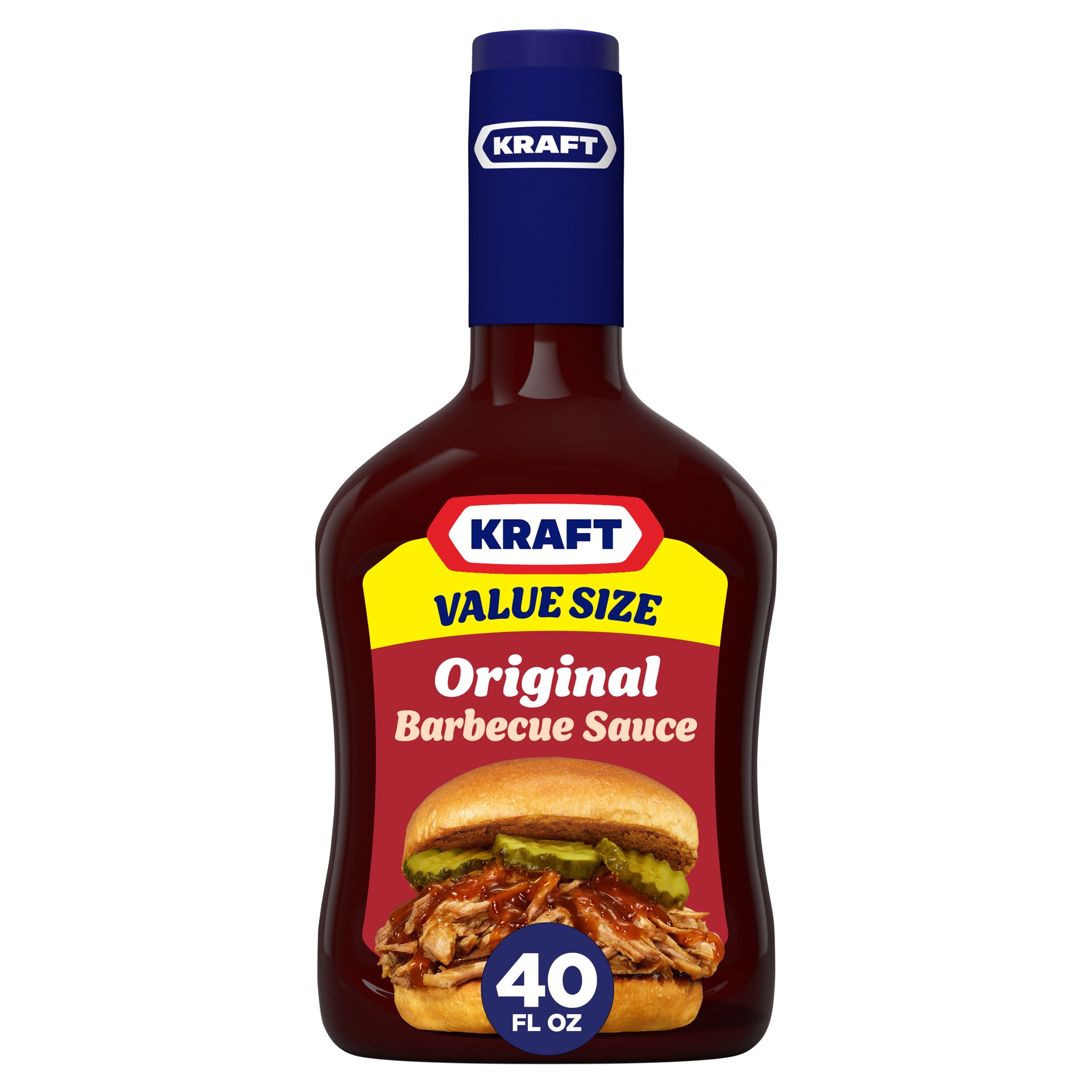 slide 1 of 5, Kraft Original Slow-Simmered Barbecue Sauce, 40 oz Bottle, 40 oz