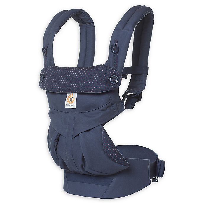 slide 1 of 3, Ergobaby 360 All Positions Baby Carrier - Navy Mini Dots, 1 ct