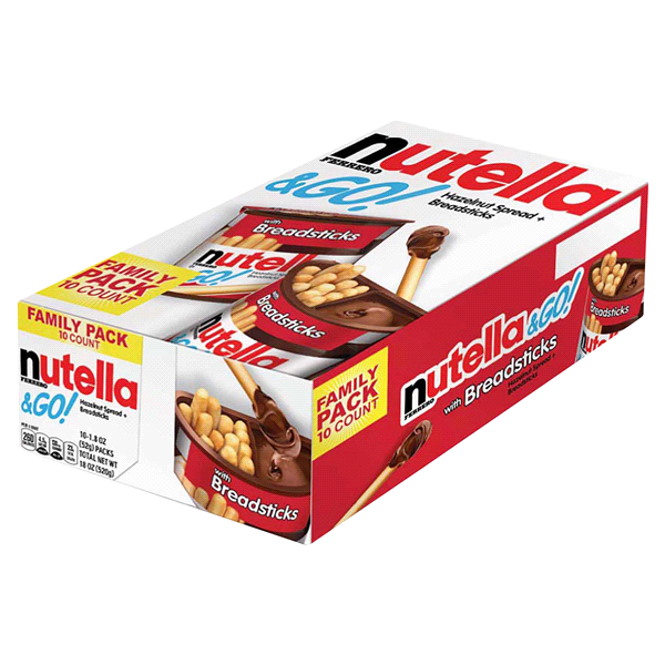 slide 1 of 1, Nutella and Go Breadstick Family Pack, 10 ct; 1.8 oz