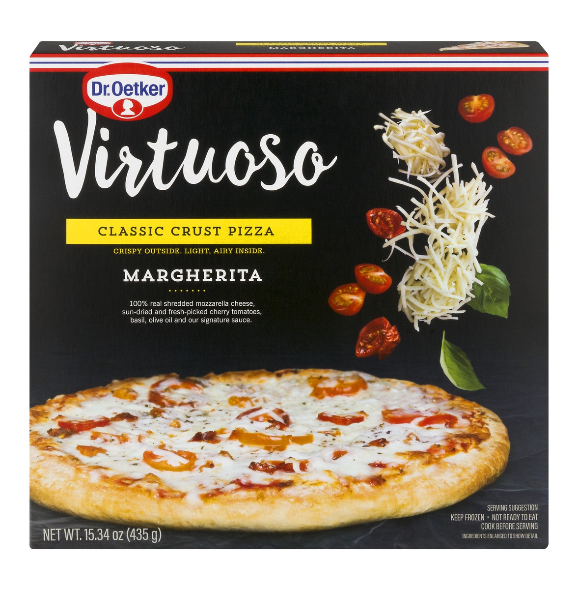 slide 1 of 1, Dr Oetker Virtuoso Margherita Classic Crust Pizza, 15.34 oz