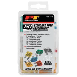 Performance Tool Auto Standard Fuse Assortment, 60 pc