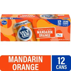 KrogerMandarin Orange Seltzer Water - 12 ct; 12 fl oz
