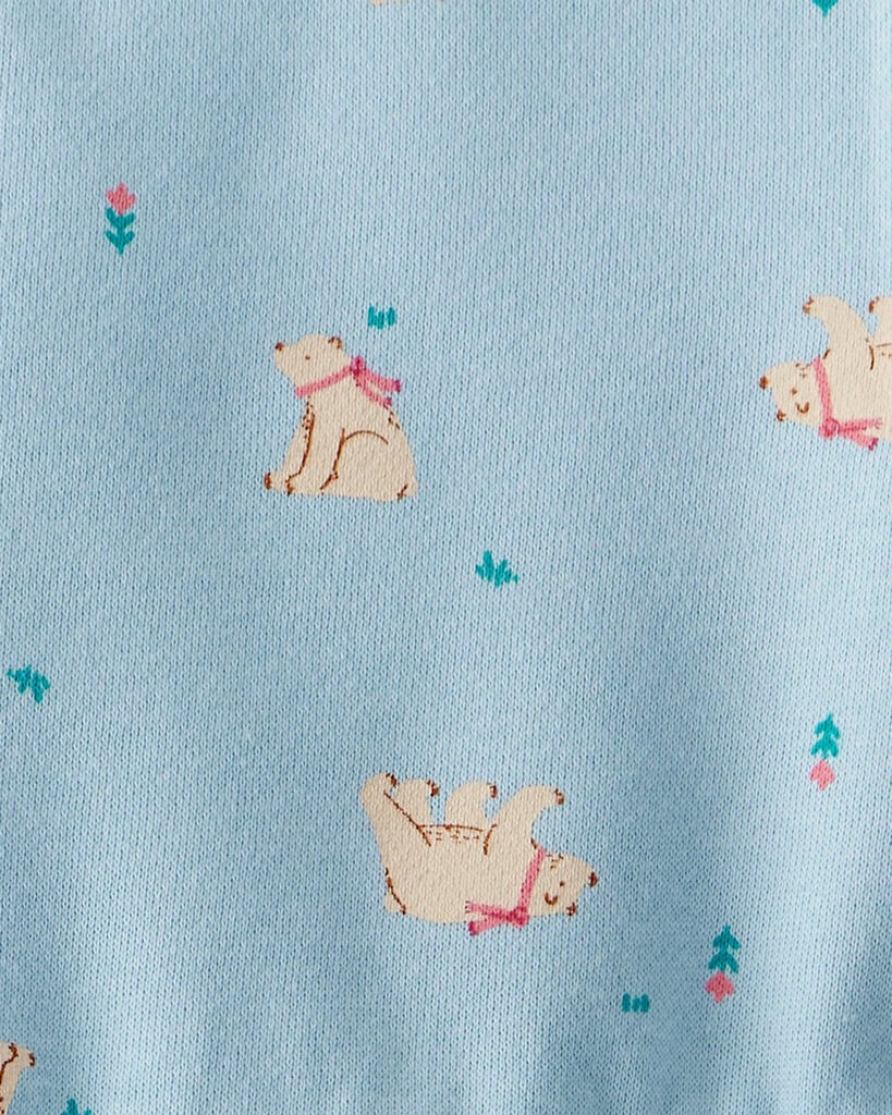slide 3 of 3, Carter's Toddler Girl DayDream Fleece Polar Bear Knit Dress - Blue Blue 3T, 1 ct