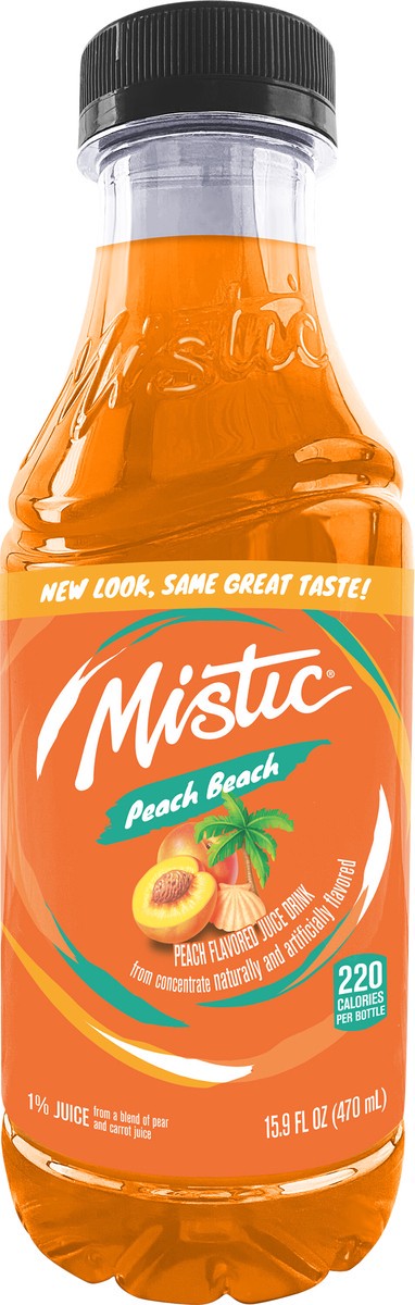 slide 6 of 9, Mistic Peach Beach, 15.9 fl oz plastic bottle, 15.9 fl oz