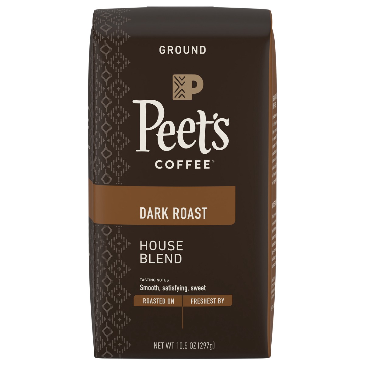slide 11 of 11, Peet's House Blend, Dark Roast Ground Coffee - 10.5oz Bags, 10 oz