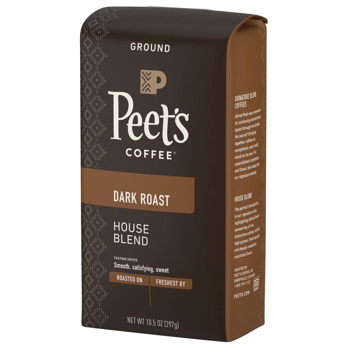 slide 2 of 11, Peet's House Blend, Dark Roast Ground Coffee - 10.5oz Bags, 10 oz