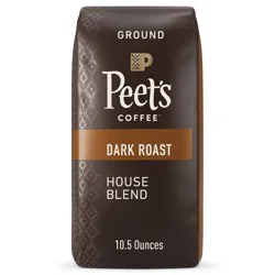 Peet's House Blend, Dark Roast Ground Coffee - 10.5 oz Bags