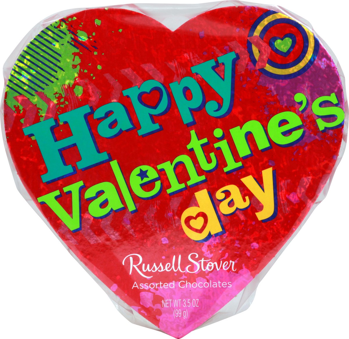 slide 1 of 8, Russell Stover Happy Valentine's Day Assorted Chocolates 3.5 oz, 3.5 oz