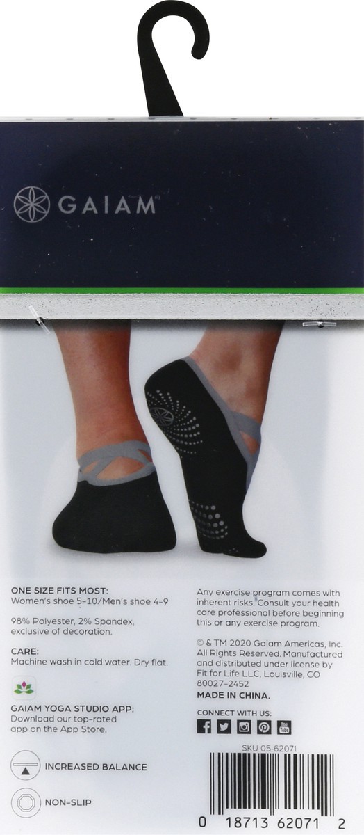 slide 7 of 10, Gaiam Grippy Yoga-Barre Socks 1 ea, 1 ct