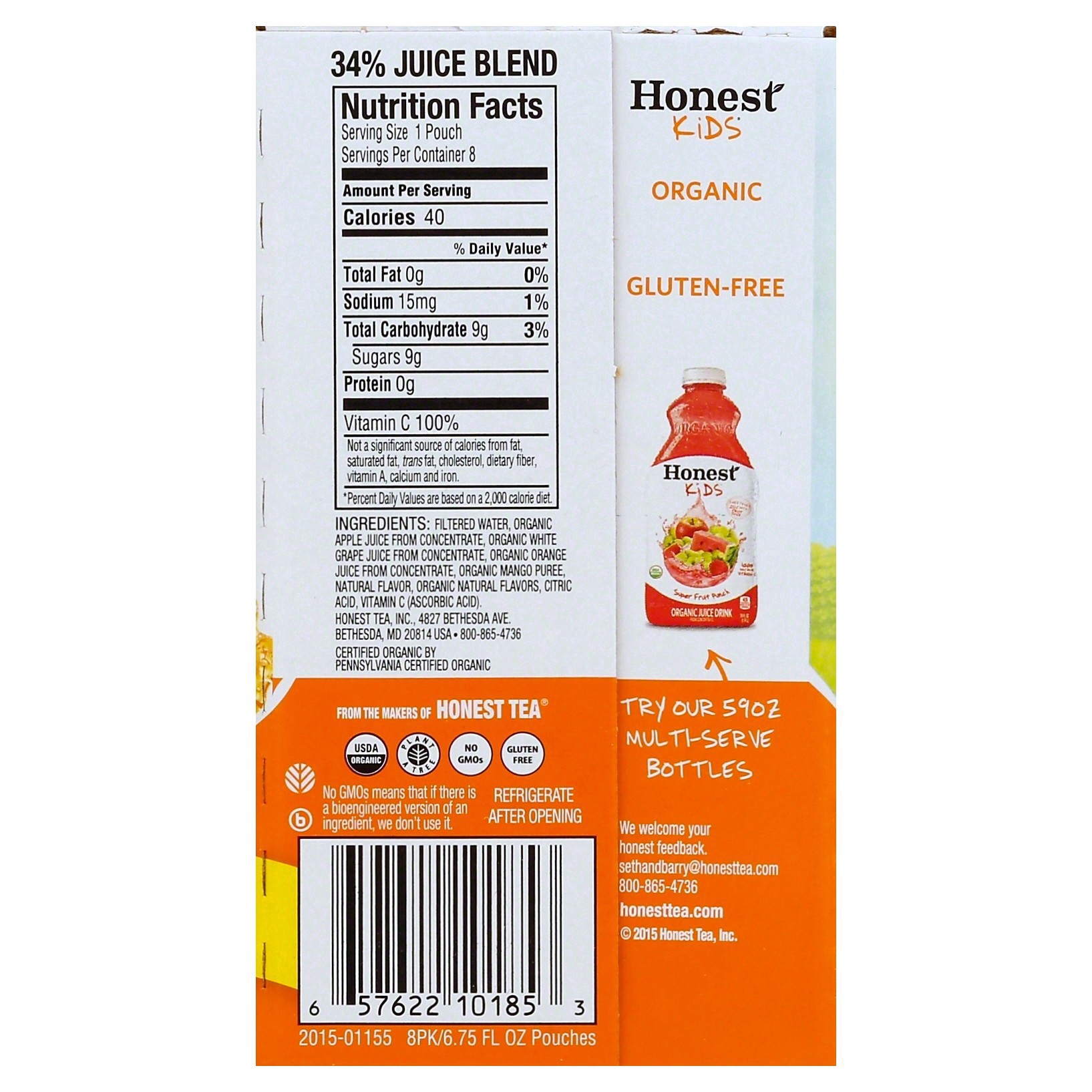 slide 5 of 11, Honest Kids Twisted Tropical Tango Organic Fruit Juice, 6.75 fl oz, 8 Pack, 8 ct; 6.75 oz