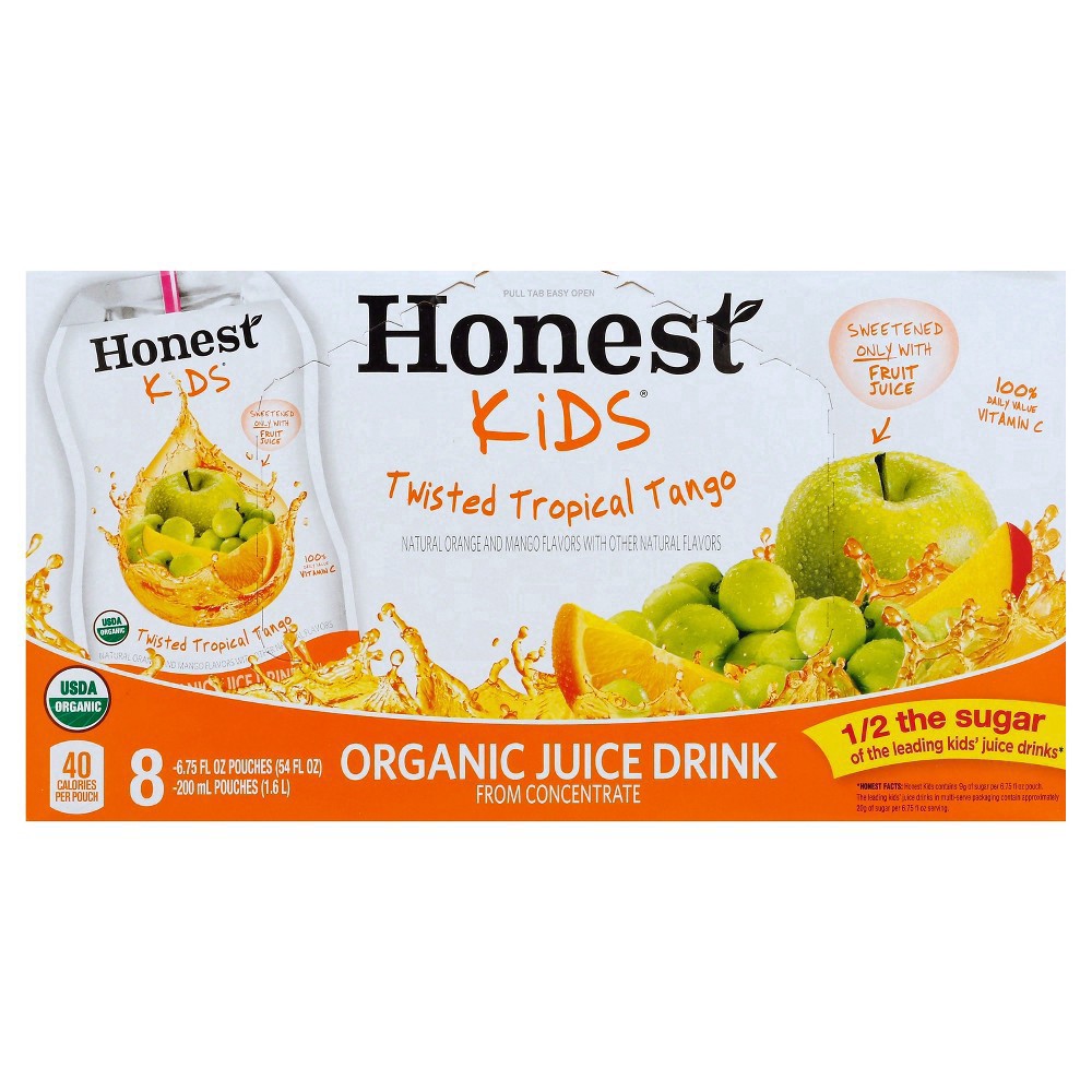 slide 10 of 11, Honest Kids Twisted Tropical Tango Organic Fruit Juice, 6.75 fl oz, 8 Pack, 8 ct; 6.75 oz