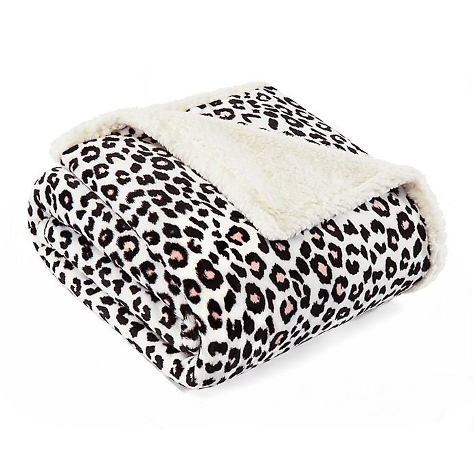 slide 1 of 2, Betsey Johnson Leopard Ultra Soft Plush Throw Blanket, 1 ct