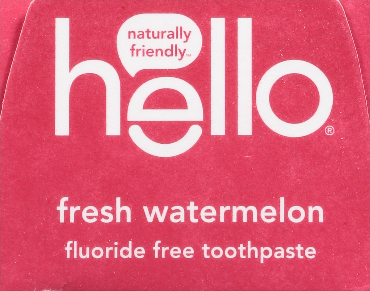 slide 8 of 9, hello Kids' Fluoride-Free, SLS-Free and Vegan Toothpaste - Natural Watermelon - 4.2oz, 4.2 oz