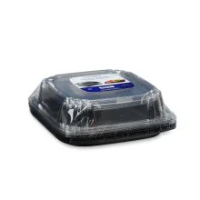 Sabert 16 inch Plastic Square Tray With Lid
