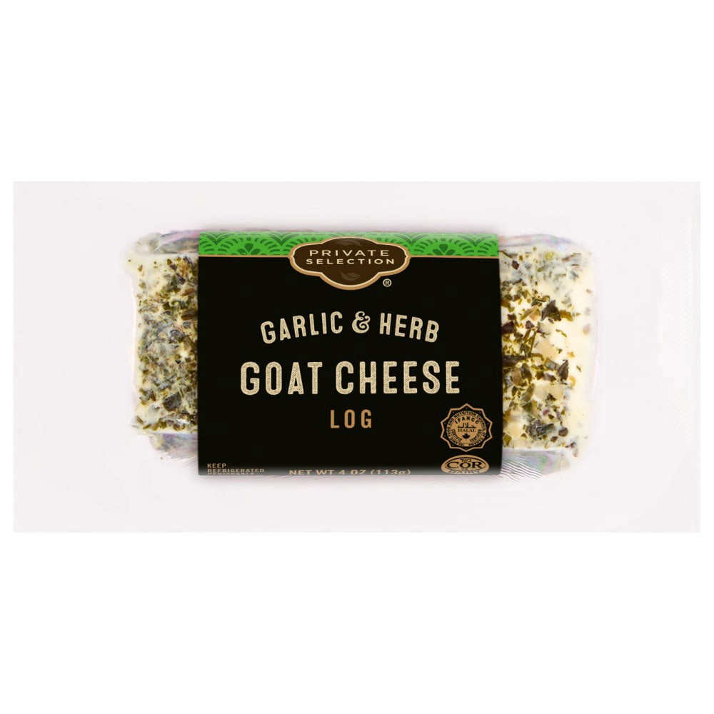slide 3 of 3, Private Selection® Garlic and Herb Goat Cheese Log, 4 oz