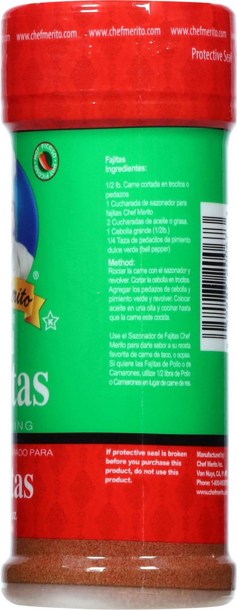 slide 4 of 14, Chef Merito Hot Picoso Red Fajitas Seasoning 4.5 oz, 4.5 oz