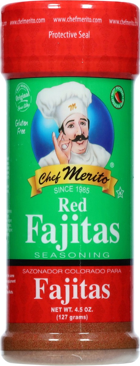slide 7 of 14, Chef Merito Hot Picoso Red Fajitas Seasoning 4.5 oz, 4.5 oz