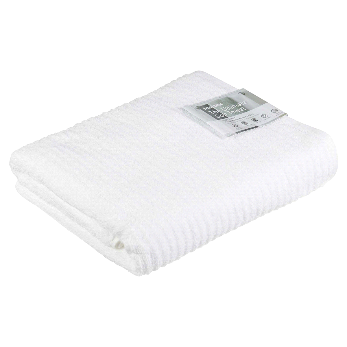 slide 1 of 1, Martex Ultimate Soft Bath Towel, 30 in x 54 in, White Texture, bath