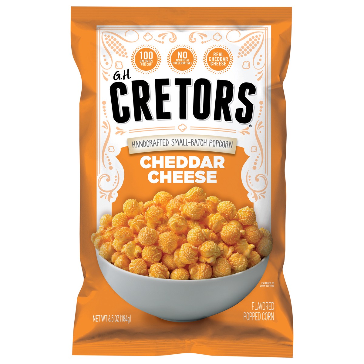 slide 1 of 9, GH Cretors Cretors Cheddar Cheese Flavored Popped Corn 6.5 oz, 6.5 oz