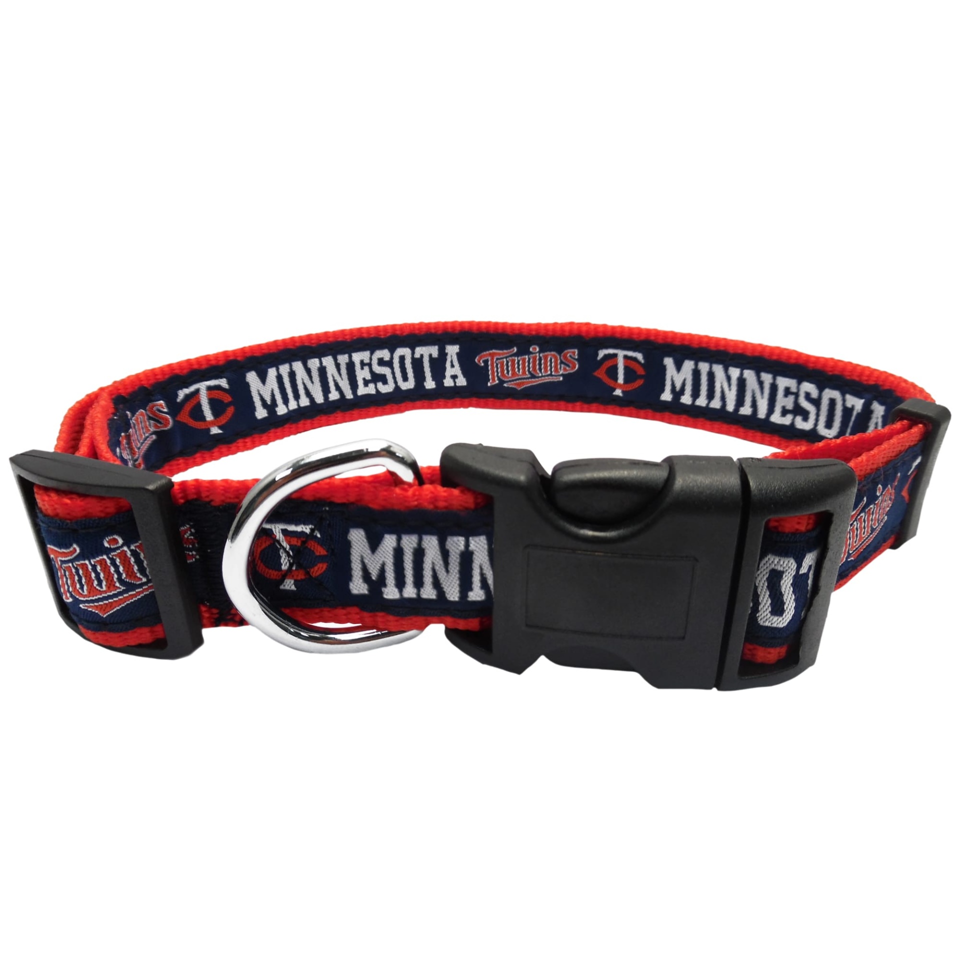 slide 1 of 1, Pets First Minnesota Twins MLB Dog Collar, LG