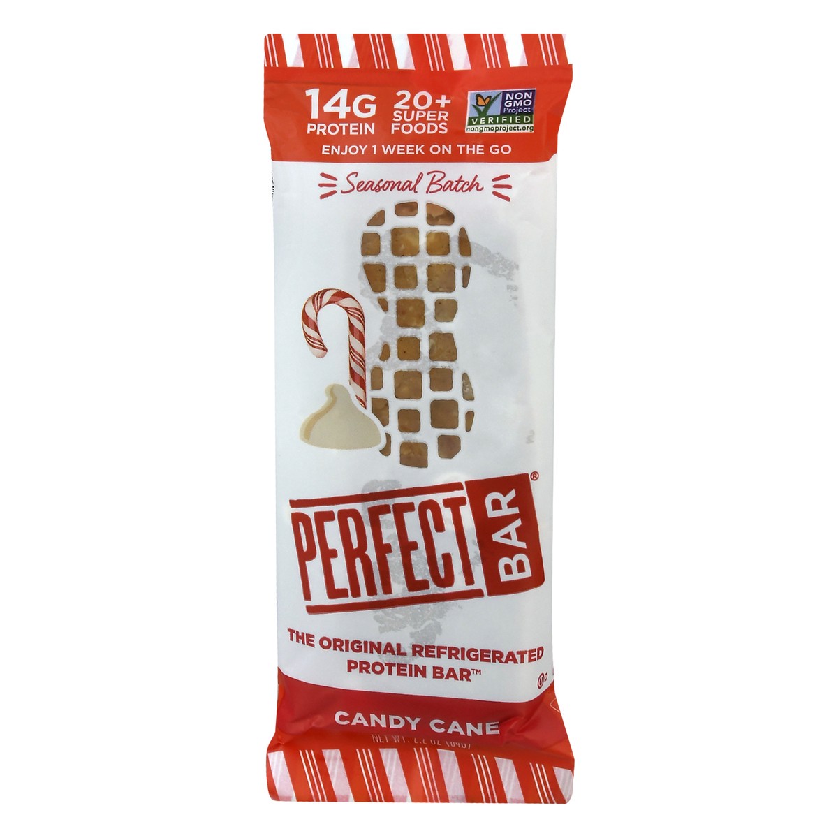 slide 4 of 13, Perfect Bar Candy Cane Protein Bar, 2.2 oz