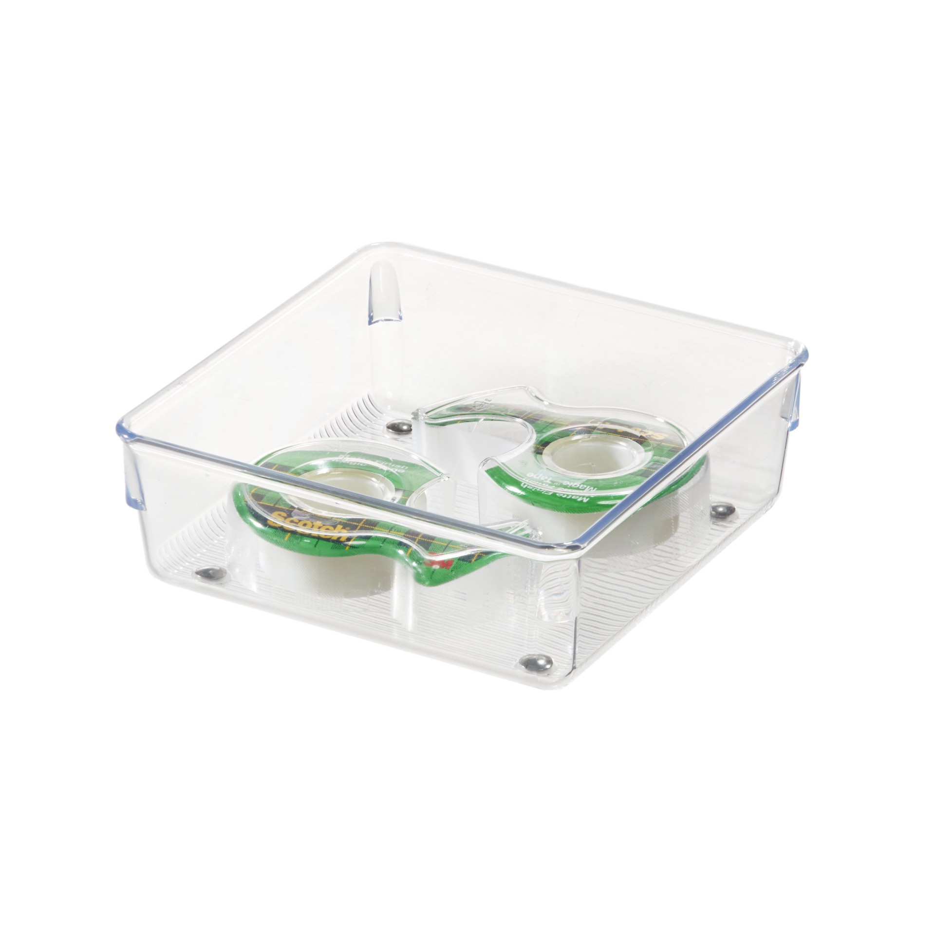 slide 3 of 5, Idesign Plastic Drawer Organizer, 6 in x 6 in x 2 in