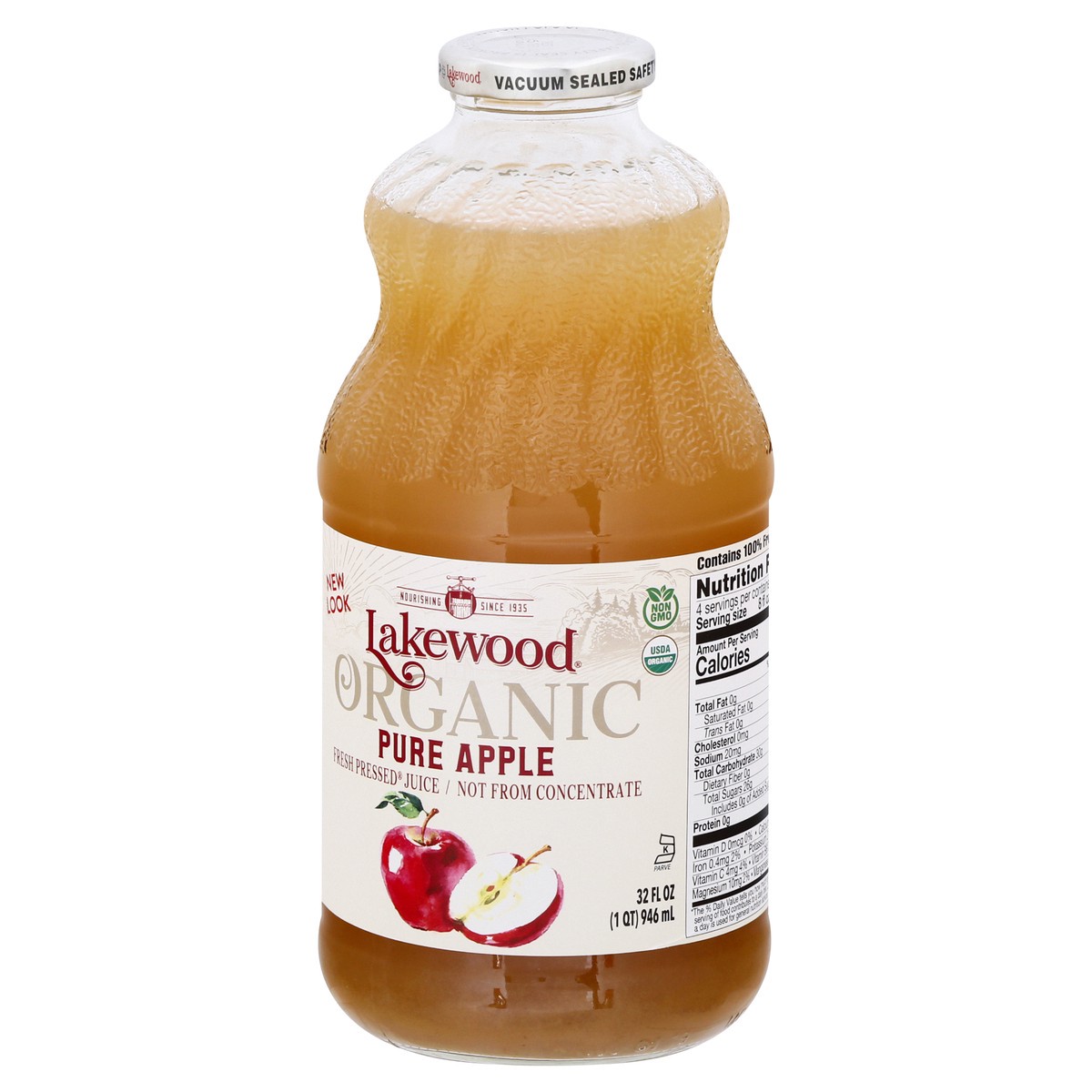 slide 4 of 13, Lakewood Organic Pure Apple Juice, 32 fl oz