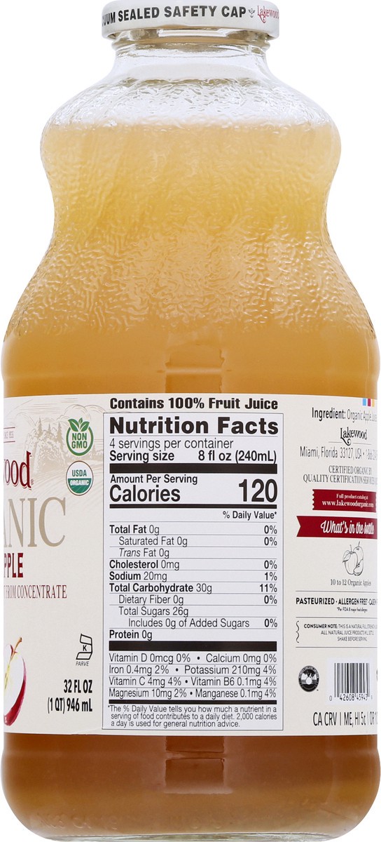 slide 7 of 13, Lakewood Organic Pure Apple Juice - 32 fl oz, 32 fl oz