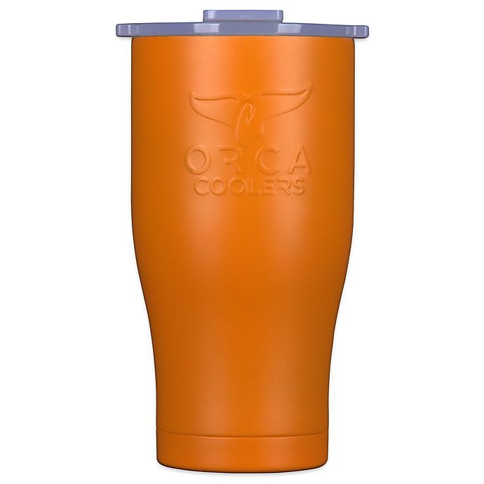 slide 1 of 1, ORCA Team Chaser Tumbler - Orange/White, 27 oz