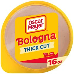 Oscar Mayer Thick Cut Bologna Made with Chicken & Pork, Beef added Sliced Lunch Meat, 16 oz. Pack