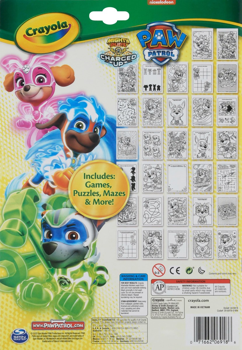 slide 5 of 9, Crayola Color & Activity Pad - PAW Patrol, 1 ct