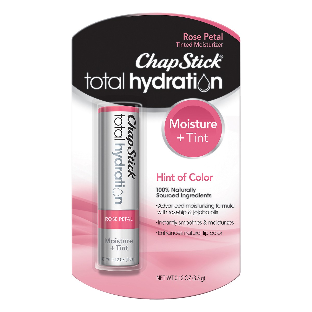 slide 1 of 7, ChapStick Total Hydration Rose Petal Moisture + Tint 0.12 oz, 0.12 oz