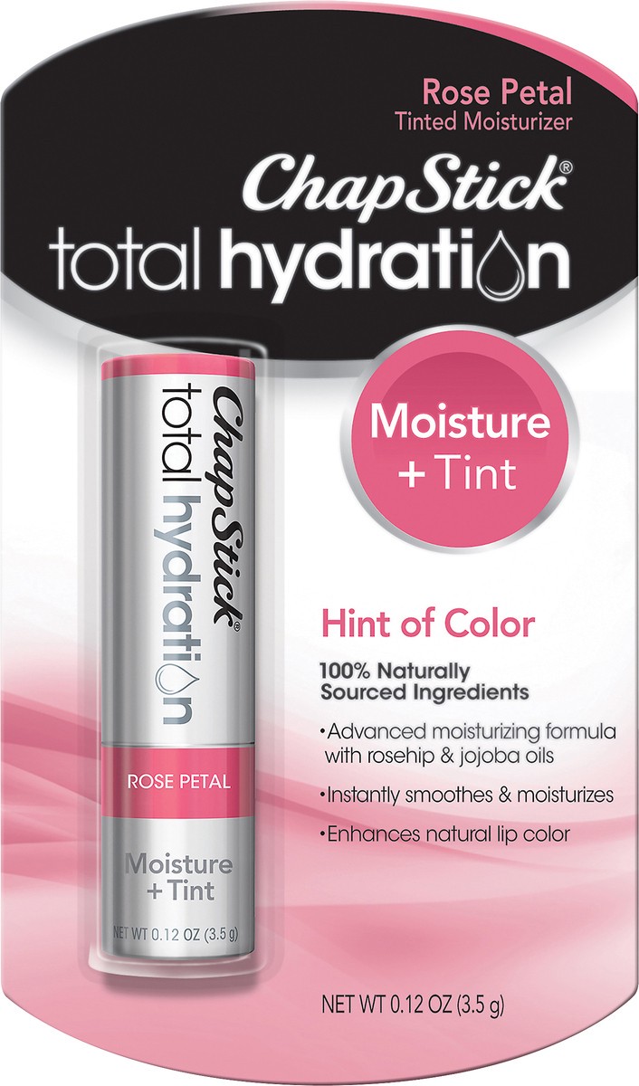 slide 4 of 7, ChapStick Total Hydration Rose Petal Moisture + Tint 0.12 oz, 0.12 oz