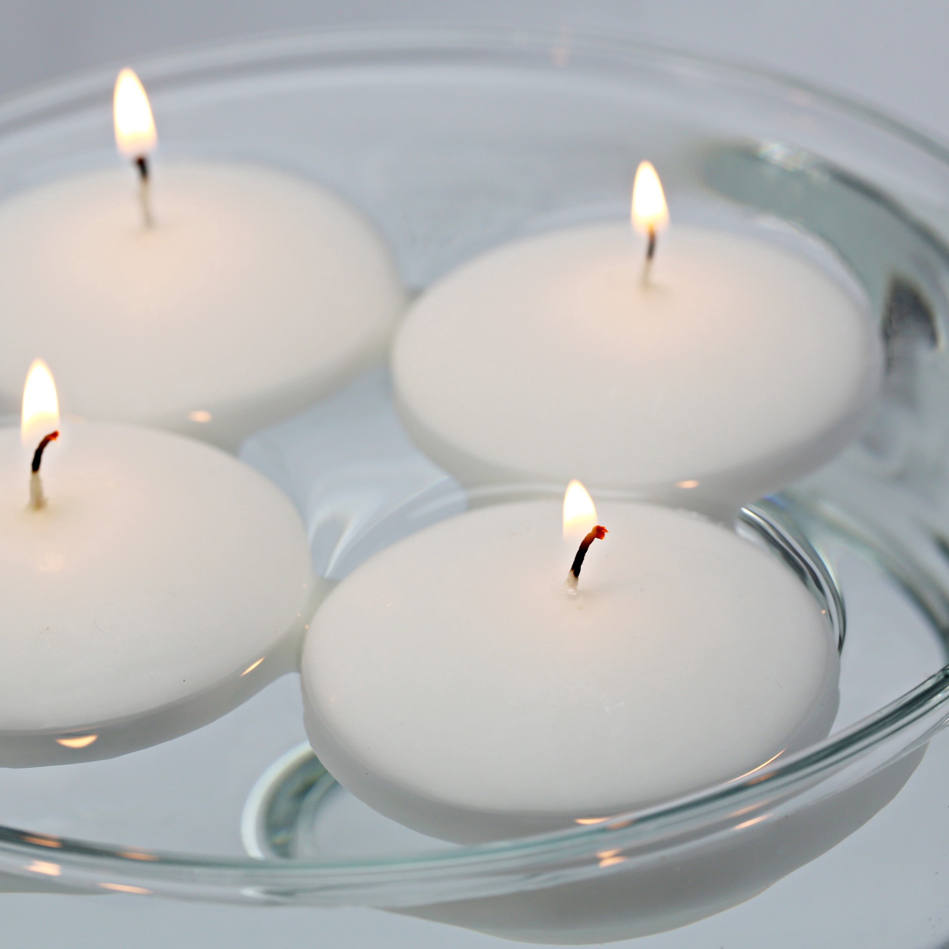 slide 4 of 6, Basic Elements White Floating Candles, 4ct. By Ashland, 4 ct
