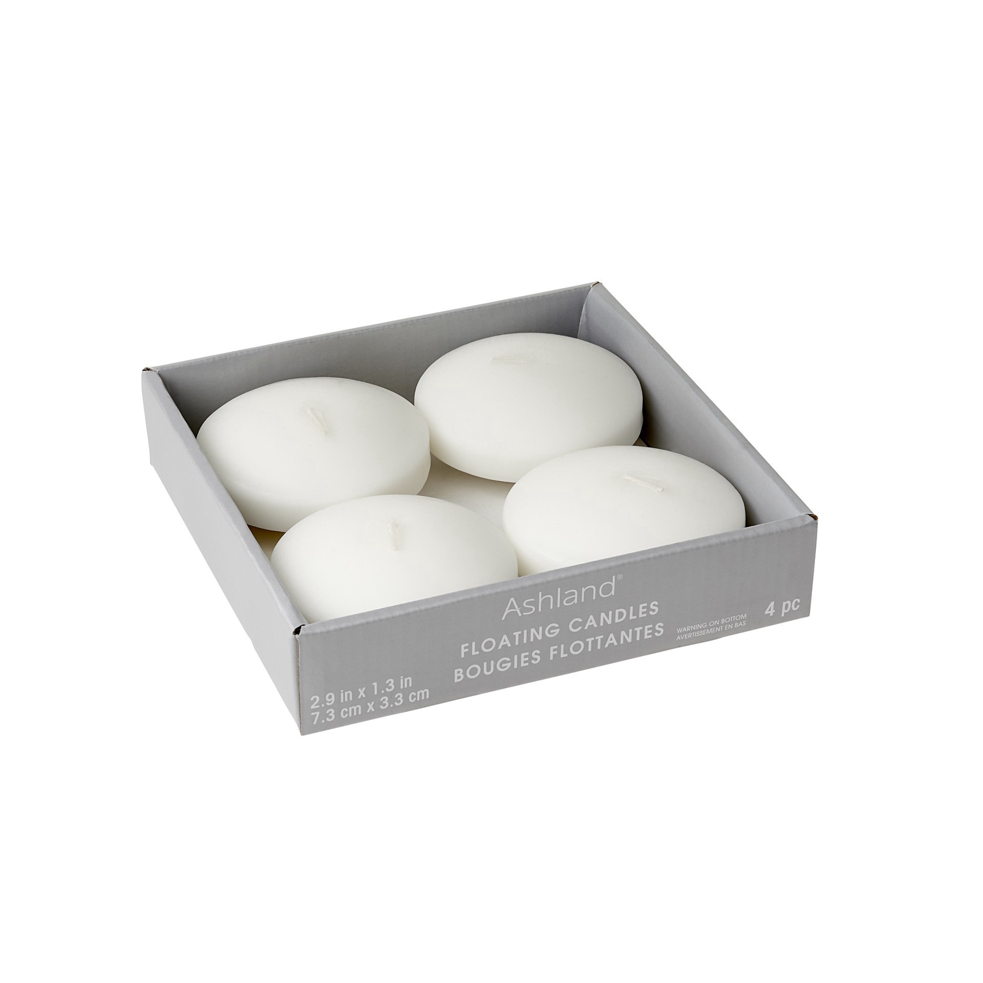 slide 6 of 6, Basic Elements White Floating Candles, 4ct. By Ashland, 4 ct