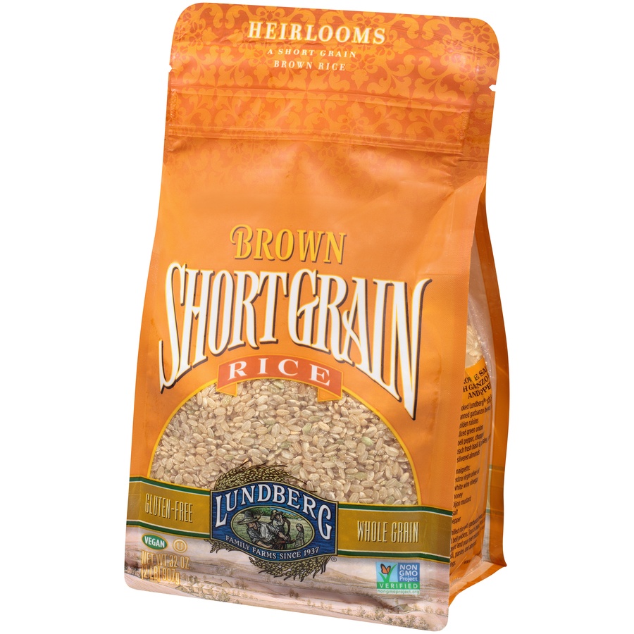 slide 3 of 8, Lundberg Brown Short Grain Rice, 32 oz
