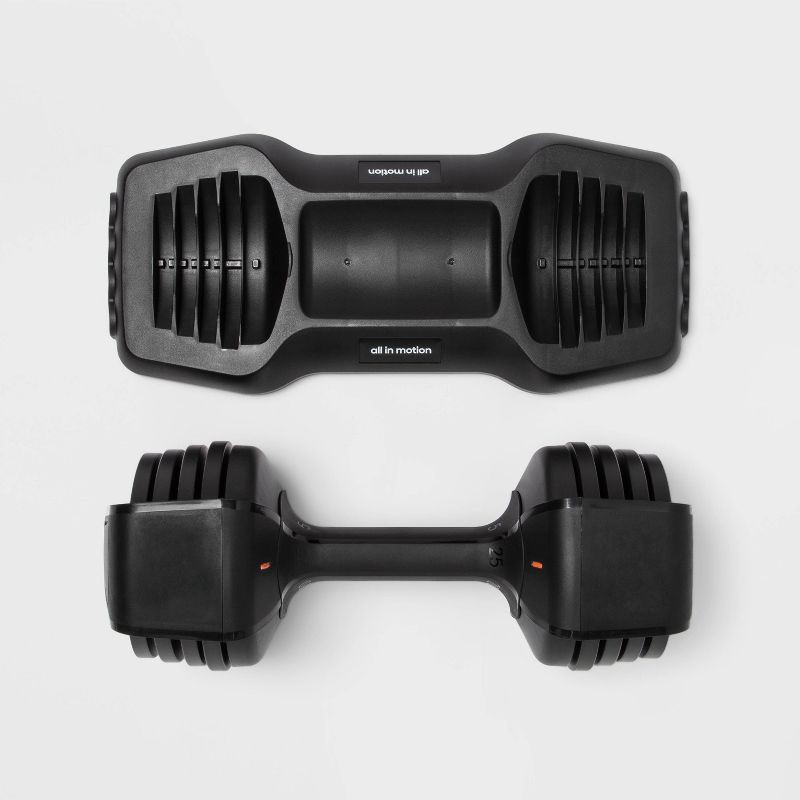 slide 3 of 6, Adjustable Dumbbell 25lbs - All In Motion™, 25 lb