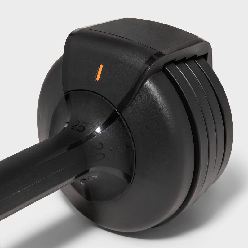 slide 4 of 6, Adjustable Dumbbell 25lbs - All In Motion™: Steel & Plastic, Single Piece, 25 lb
