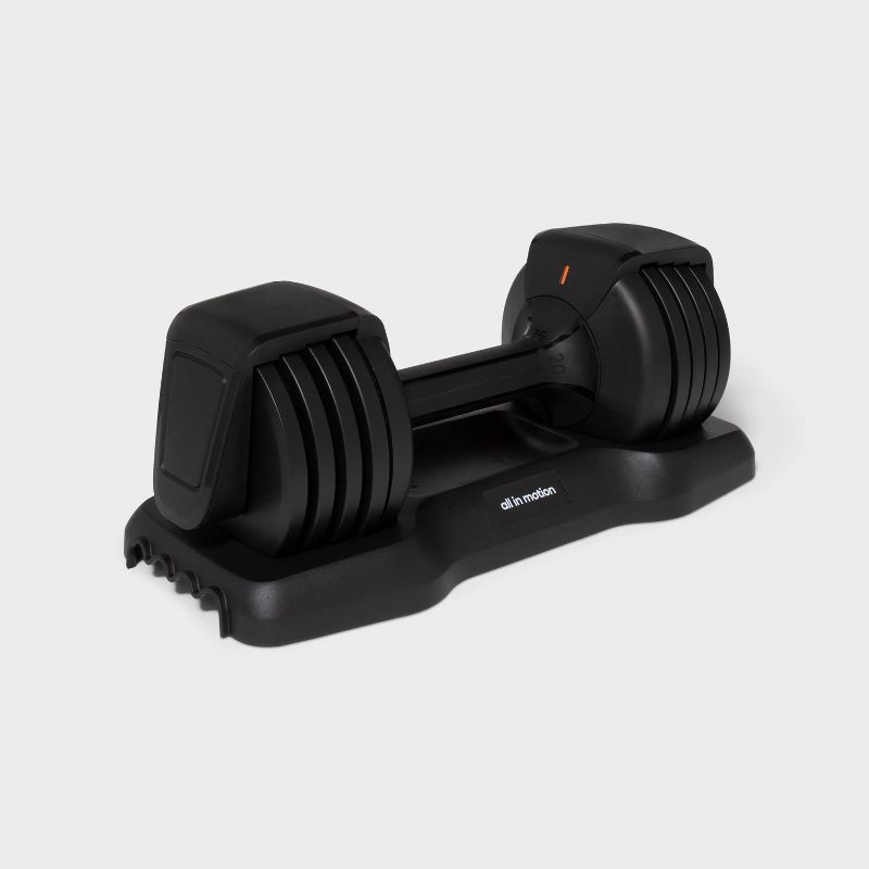 slide 1 of 6, Adjustable Dumbbell 25lbs - All In Motion™, 25 lb