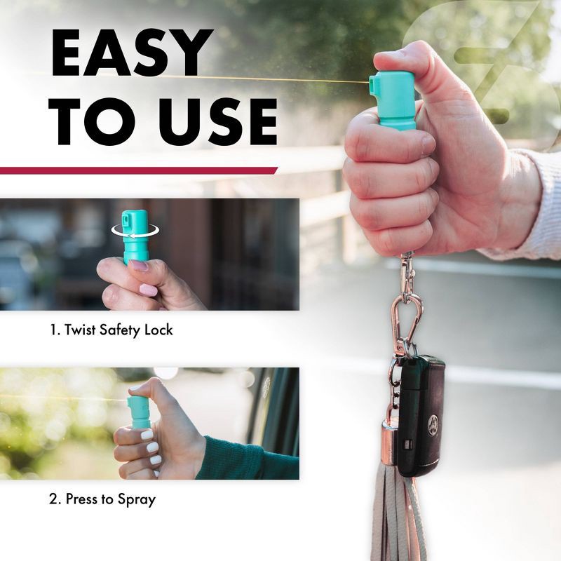 slide 4 of 8, Sabre Mighty Discreet Pepper Spray: Plastic, 0.18 oz, Compact Design, 0.18 oz