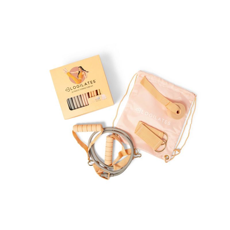 slide 3 of 7, Blogilates Ultimate Toning Tube Kit: TPE Resistance Bands for Legs, Arms, Glutes, 1 ct