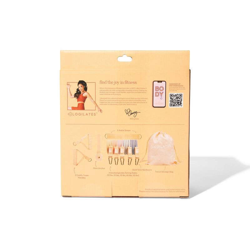 slide 5 of 7, Blogilates Ultimate Toning Tube Kit: TPE Resistance Bands for Legs, Arms, Glutes, 1 ct